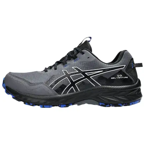 Asics GEL VENTURE 10 Comfortable Abrasion Resistant Low top Trail Running Casual Running Shoes Men's Gray Black