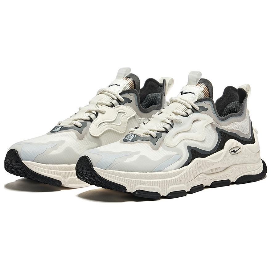 Erke Cushioning, Wear Resistant Low top Casual Running Shoes Women’s Black White