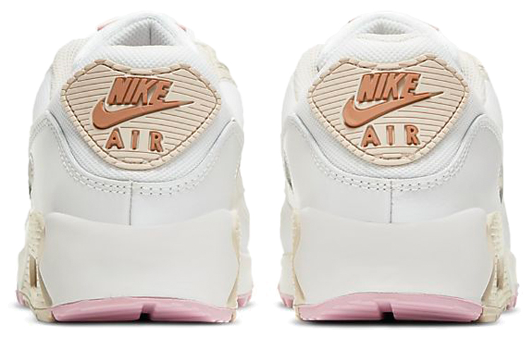 Женские кроссовки Nike Air Max 90 (розово-желто-белые) — Розовый / жёлтый / белый — фото 5