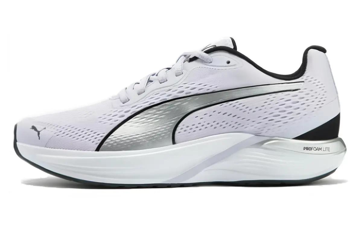 PUMA Feline Profoam Fabric Cushioning Abrasion Resistant Low top Casual Running Shoes Women's Light Purple Silver