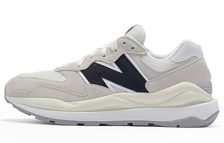 New Balance NB 5740 retro shock-absorbing, wear-resistant, lightweight, low-top casual urban commuting running shoes, same style for men and women, gray and white
