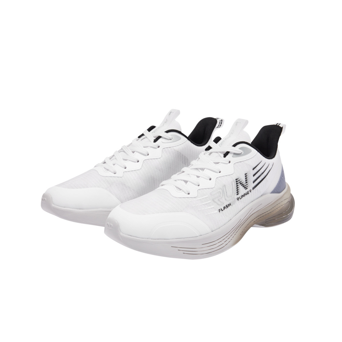 QIAODAN Abrasion Resistant Breathable Abrasion Resistant Breathable Low top Running Shoes Men’s White Silver