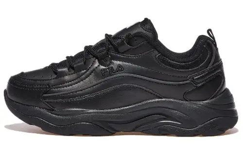 FILA Ray Breathable Abrasion Resistant Breathable High top Athletic Shoes Unisex Black Korean Style