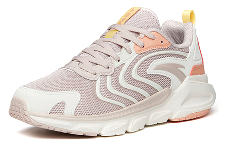 Anta Running Collection Breathable And Lightweight Low top Running Shoes Women’s Gray White Pink