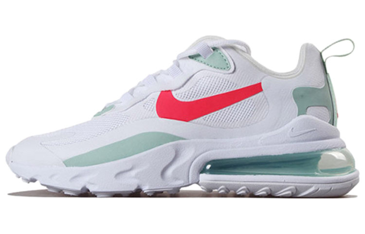 Nike Air Max 270 React Retro Fabric Shoes Low Top Casual Running Shoes Women's White Red Green