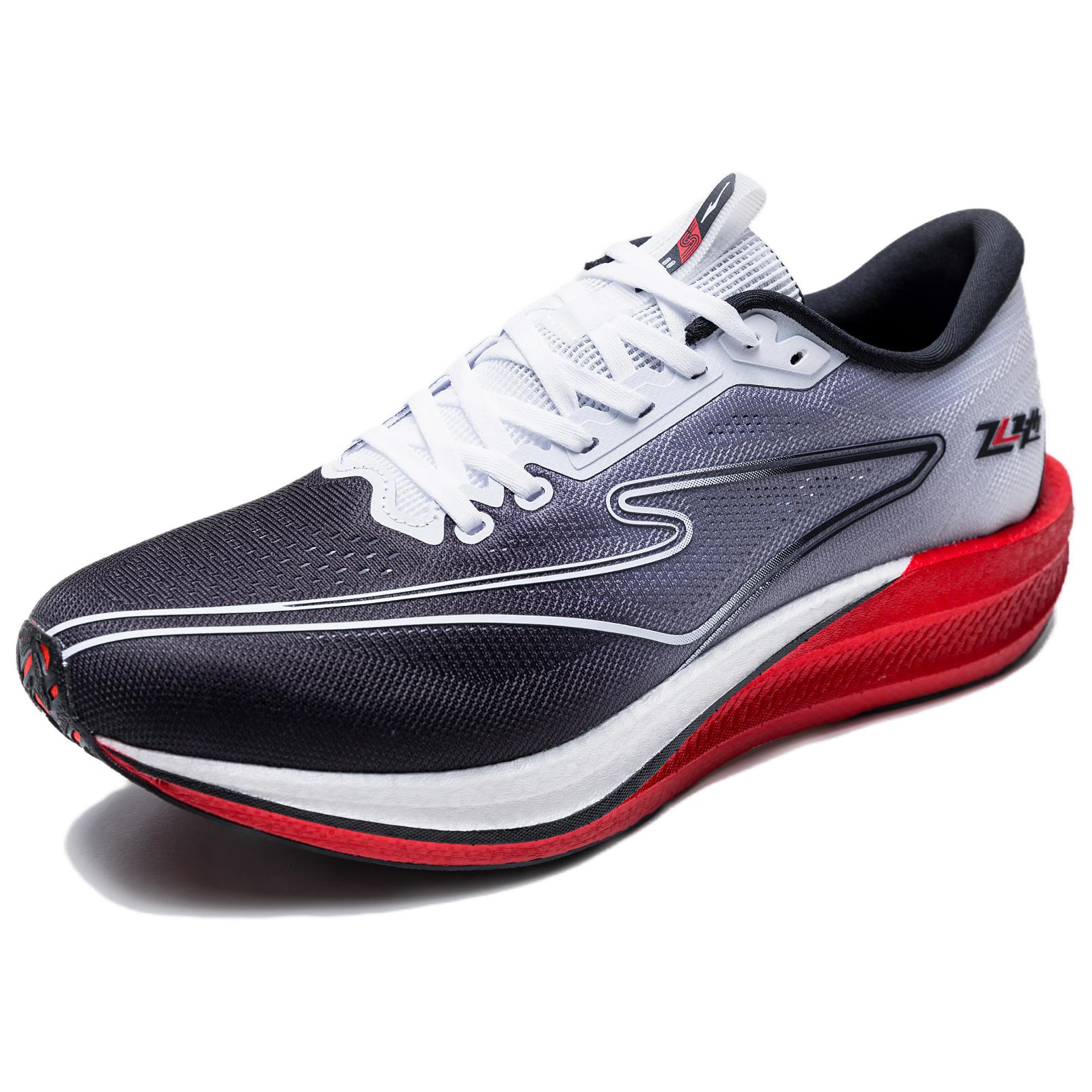 Erke Cushioning Rebound Low top Qi Technology Casual Running Shoes Men’s Black White Red