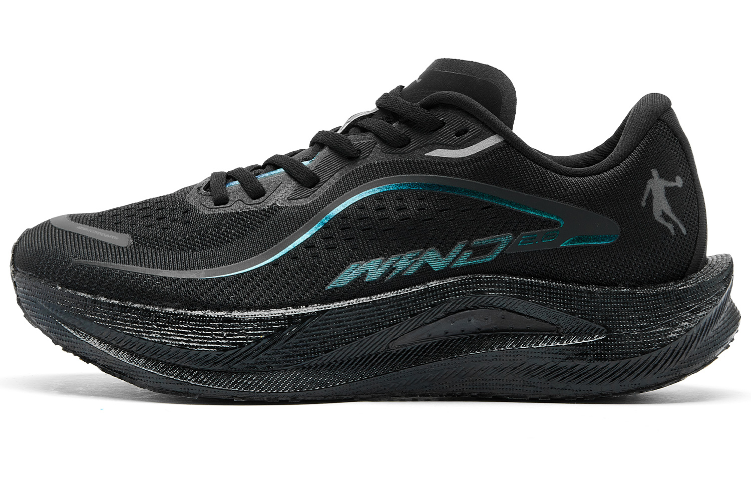 QIAODAN Strong Winds 2.0 Shock Absorbers Slip Resistant Abrasion Resistant Low top Running Shoes Women’s Black Ink Gray