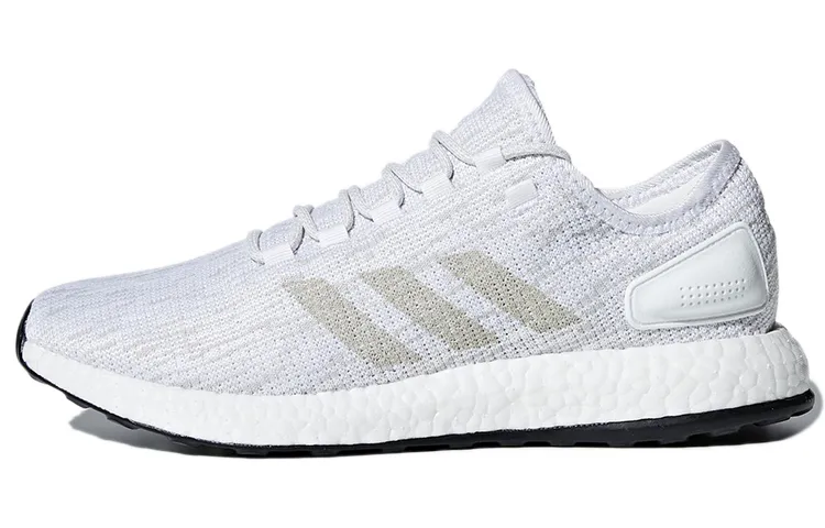 Adidas Pure Boost 2017 Fabric Slip Resistant Slip Resistant Low top Running Shoes Men's White Gold