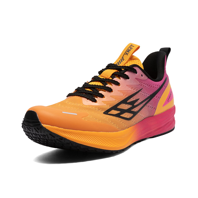 LPMX Cushioning Breathable Support Lightweight Rebound Low top Running Shoes Unisex Orange Rose Red