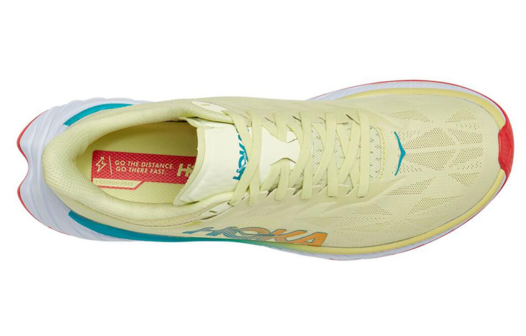 HOKA ONE ONE Carbon X 2 Luminary Green Hot Coral