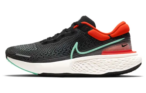 Nike Invincible Run 1 ZoomX Flyknit Weaving Sports Mesh Fabric Shock Absorbing Anti-Slip Wear Resistant Low Top Casual Running Shoes Men's Black and Red