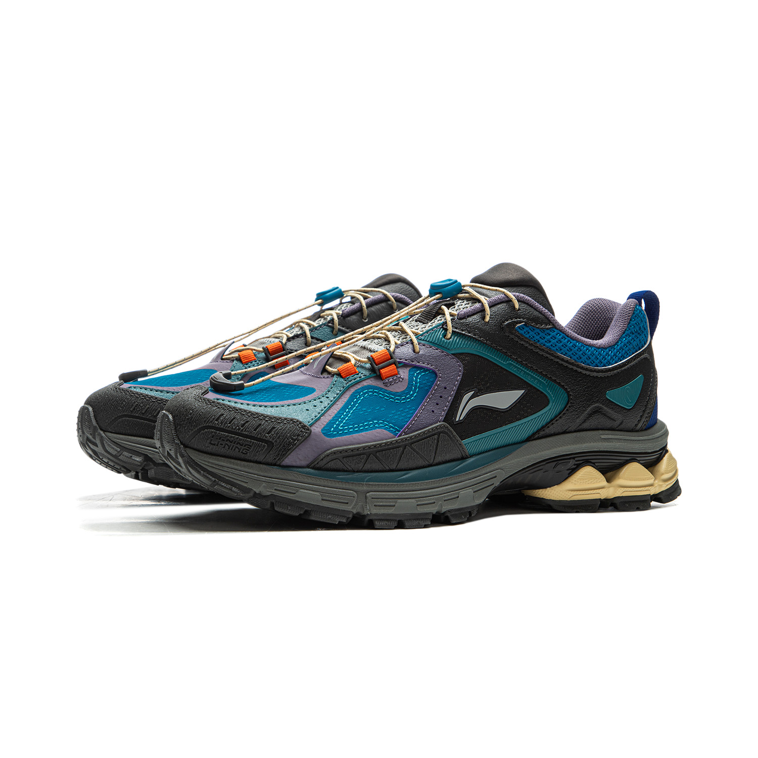 Li Ning Fuyao 2.0 Trail V2 Slip Resistant Abrasion Resistant Low top Running Shoes Men’s Gray Blue
