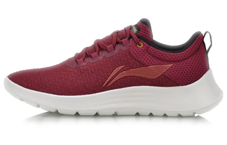 Li Ning Future Run Lightweight Breathable Low top Running Shoes Unisex Night Burgundy