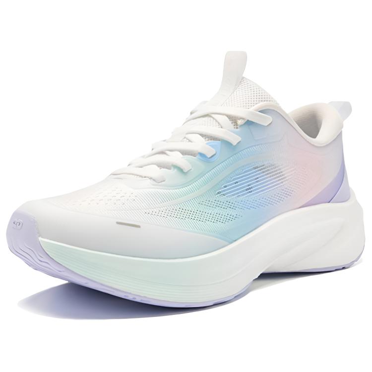 QIAODAN Cushioning Rebound Low top Casual Running Shoes Women’s White Blue Purple