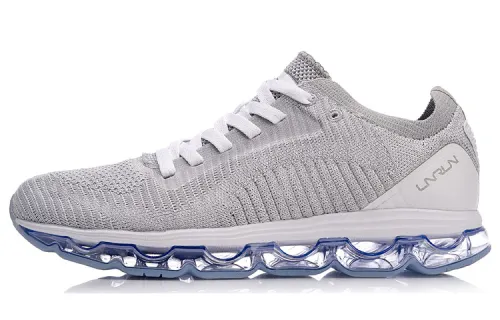 Li Ning Shadow 1.0 Cushioning Slip Resistant Breathable Running Shoes Unisex Gray White