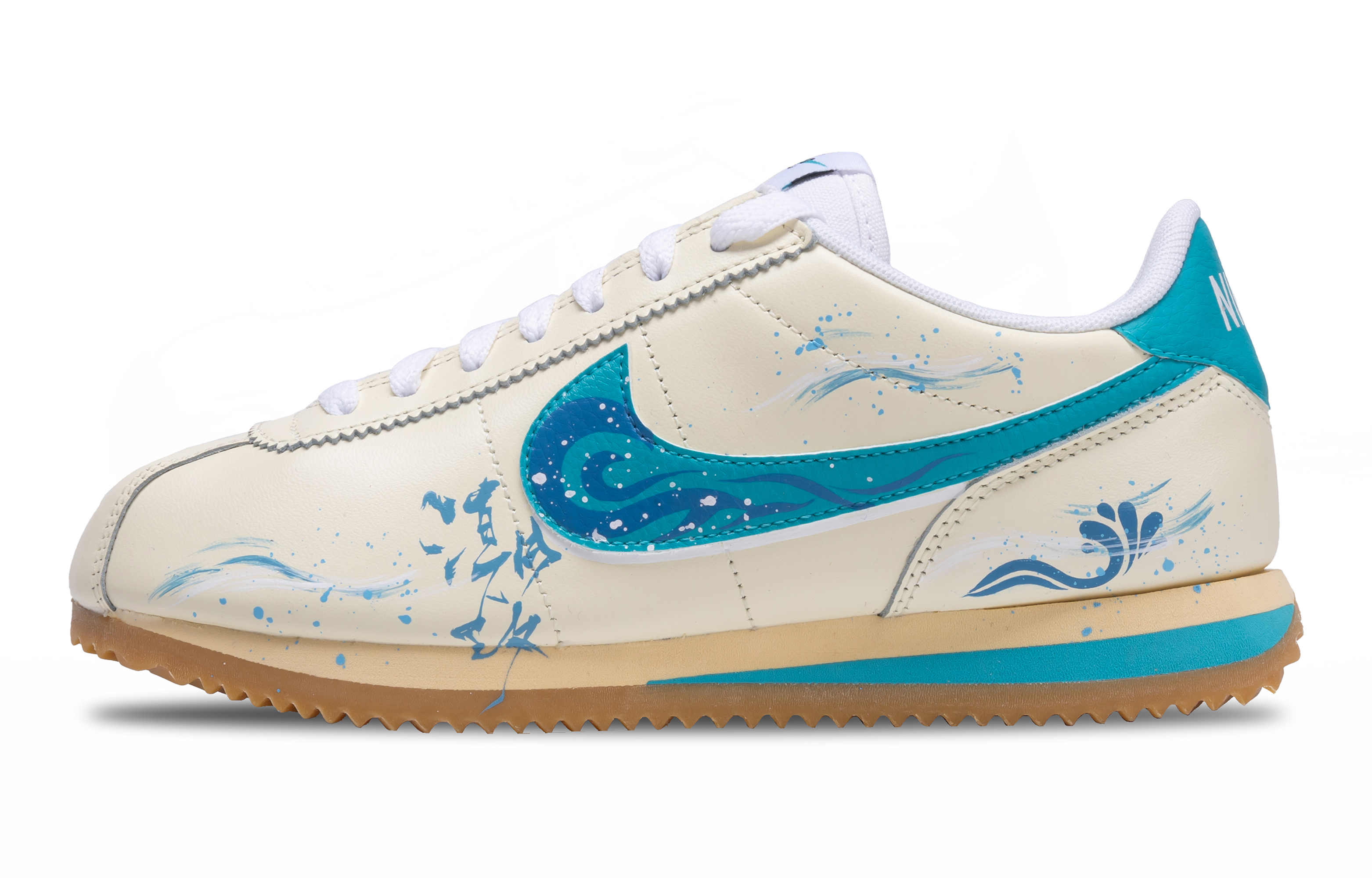 Nike Cortez Abrasion Resistant Abrasion Resistant Low top Running Shoes Women’s Beige Blue
