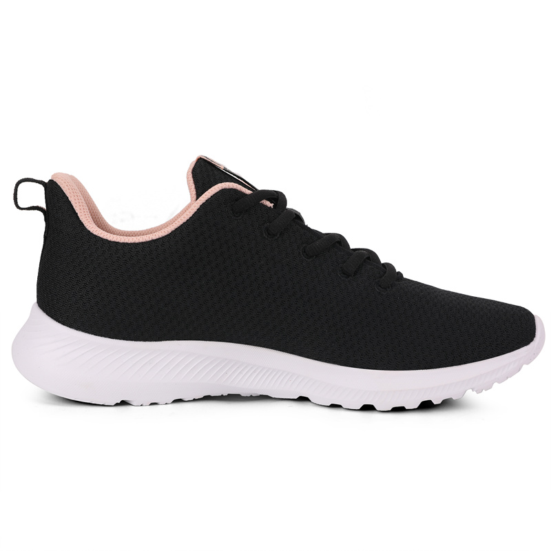 QIAODAN Cushioning Anti-Slip And Wear-Resistant Breathable Coverage Low-Top Running Shoes Women’s Black Pink