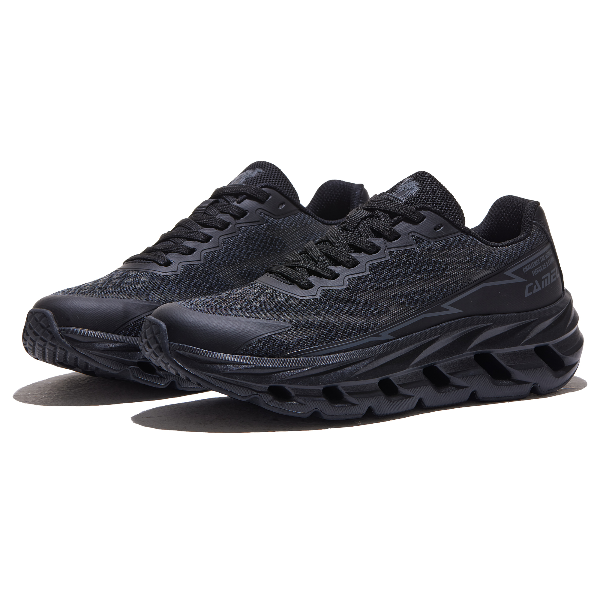 CAMEL Slip Resistant, Abrasion Resistant, Breathable Low top Running Shoes Men’s Black