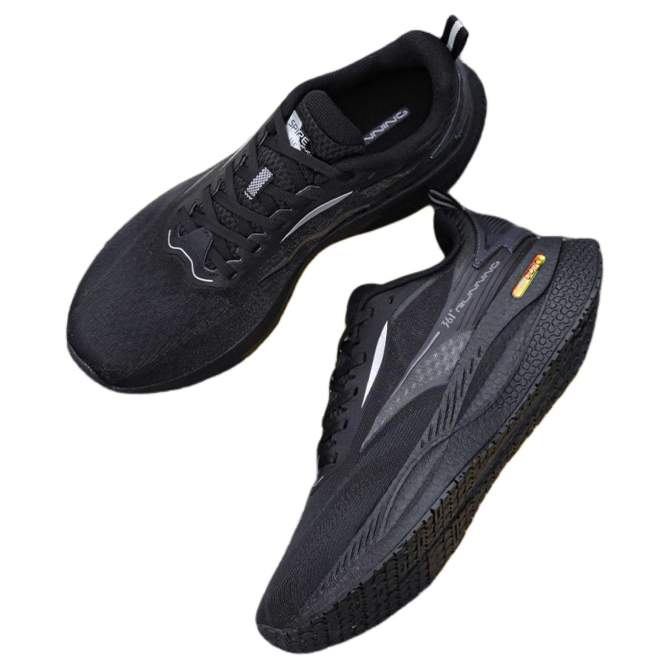 361° Speed Surge CQT Comfortable And Breathable Cushioning, Wear Resistant Low top Casual Running Shoes Men’s Black