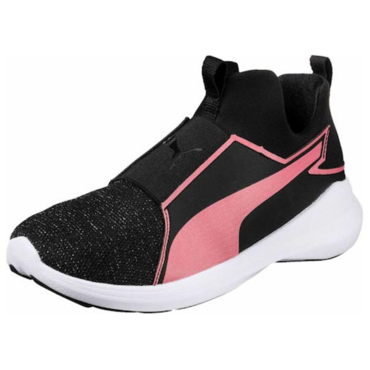PUMA Rebel Slip Resistant Abrasion Resistant Mid top Casual Running Shoes Women’s Black Pink