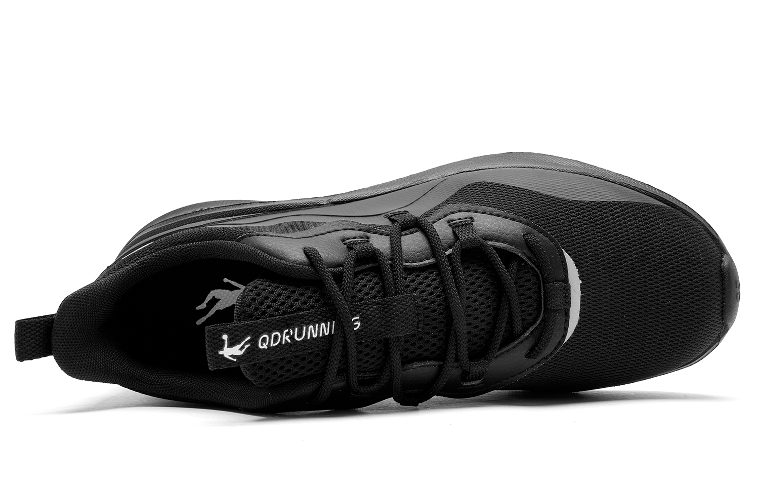 QIAODAN Cushioning Slip Resistant Abrasion Resistant Low top Casual Running Shoes Men’s Black