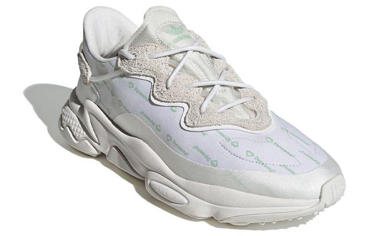 Унисекс кроссовки adidas Ozweego (бело-зеленые) — фото 3
