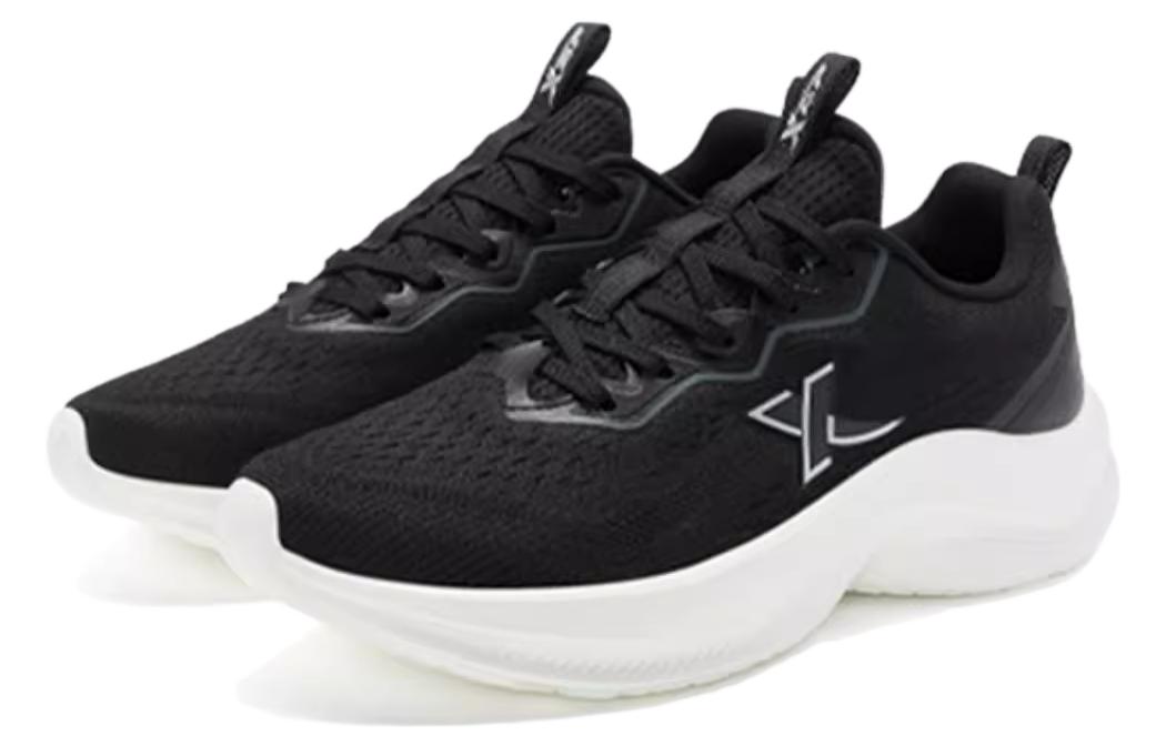 XTEP Slip Resistant Abrasion Resistant Breathable Cushioning Low top Running Shoes Women’s Black