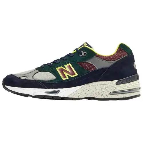New Balance NB 991 Running Shoes Men's Purple Green Red