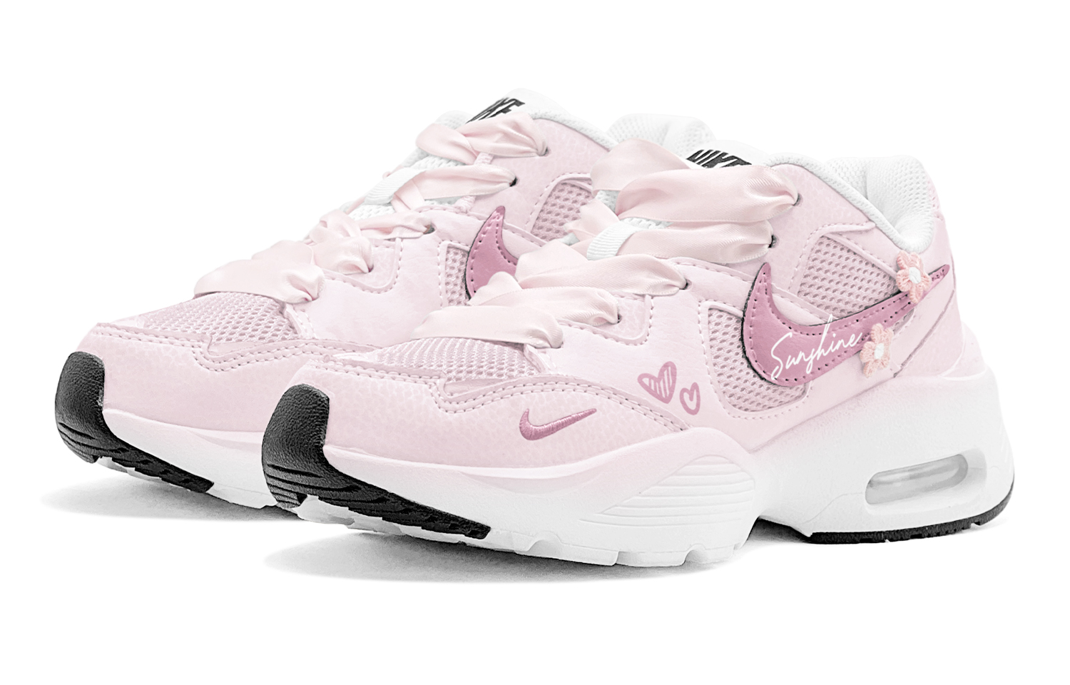 Nike Air Max Fusion Cushioning Abrasion Resistant Breathable Slip Resistant Low top Running Shoes Women’s Pink