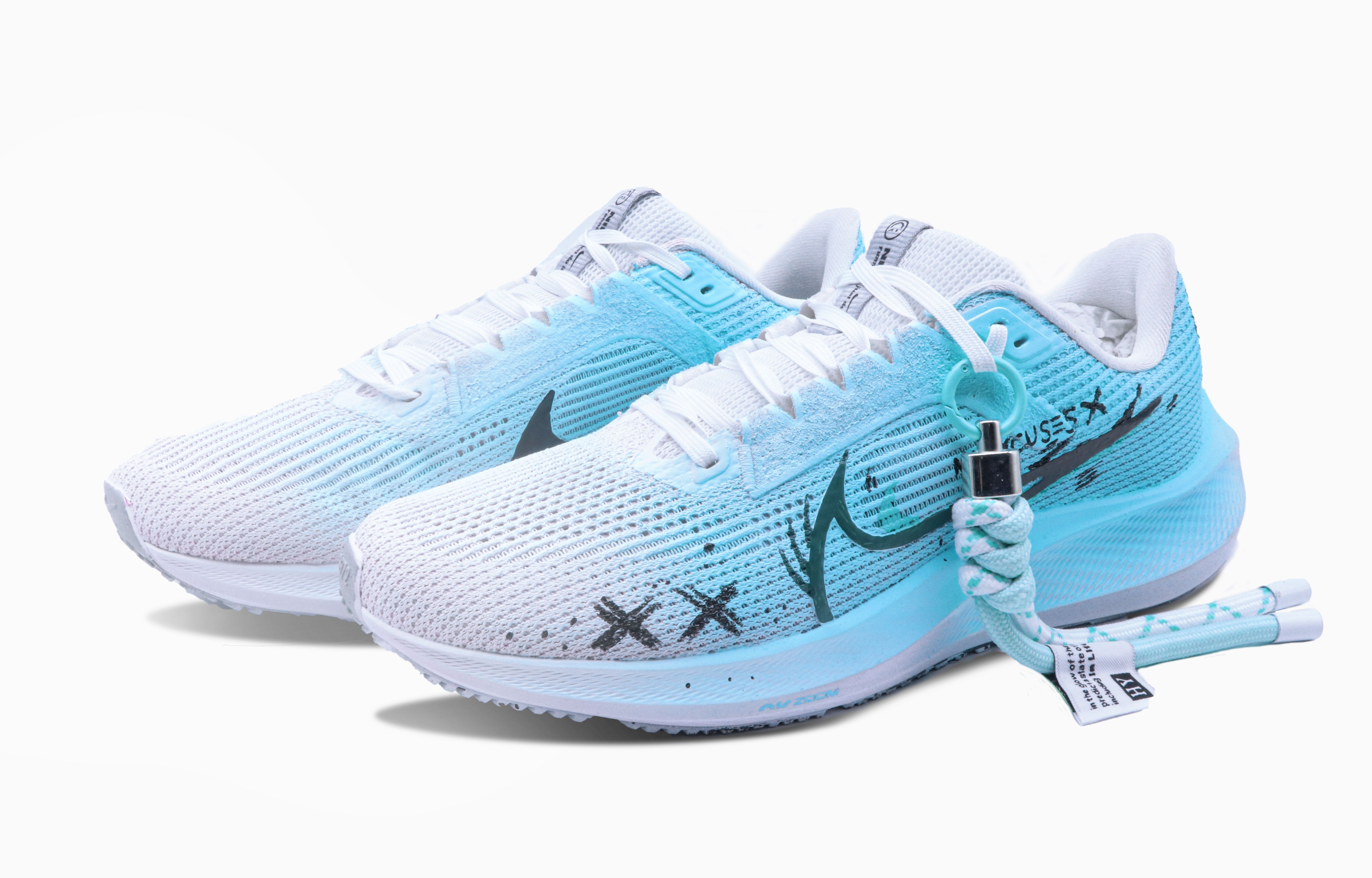 Nike Air Zoom Pegasus 40 Comfortable Abrasion Resistant Breathable Low top Running Shoes Men’s Blue