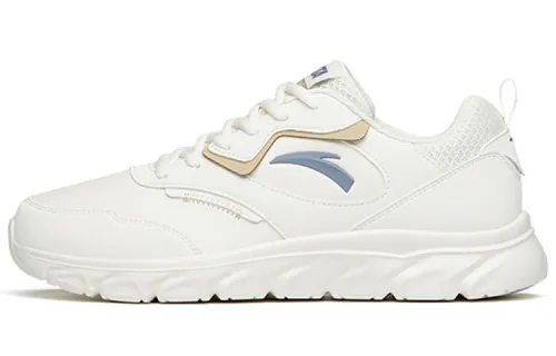 Anta Cushioning Lightweight Low top Running Shoes Men's White Brown Gray