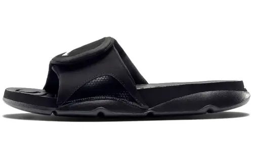 Air Jordan Hydro 4 Lightweight Sports Slippers Black