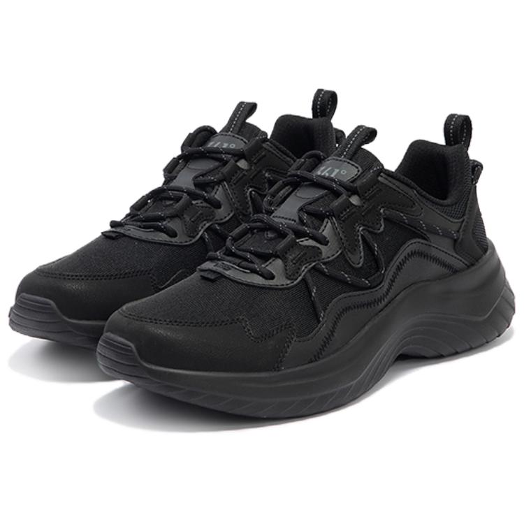 361° Mesh Cushioning Breathable Lightweight Rebound Low top Running Shoes Men’s Black
