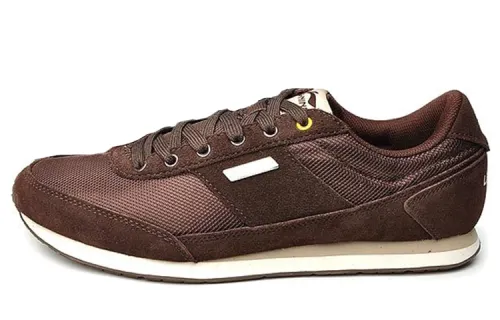 Li Ning Breathable Abrasion Resistant Slip Resistant Low top Running Shoes Men's Brown