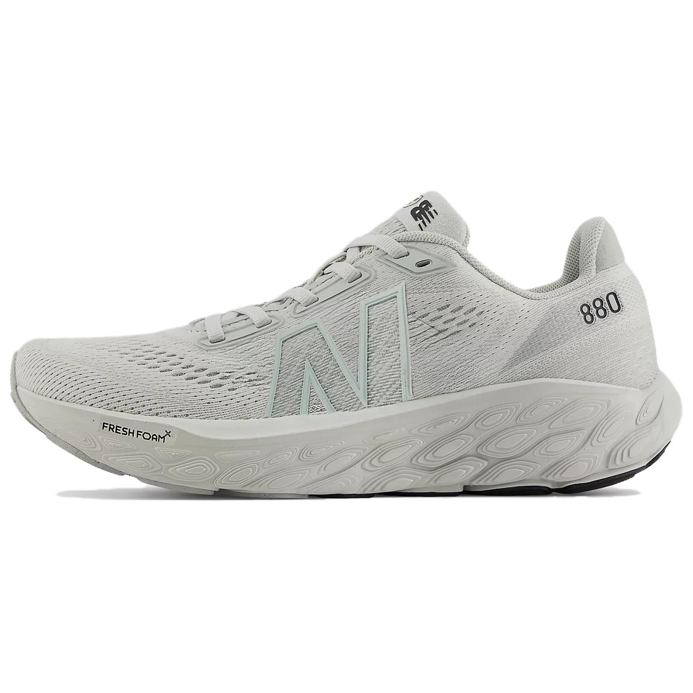 New Balance 880v14 Soft and comfortable low-top casual running shoes for women, gray and white