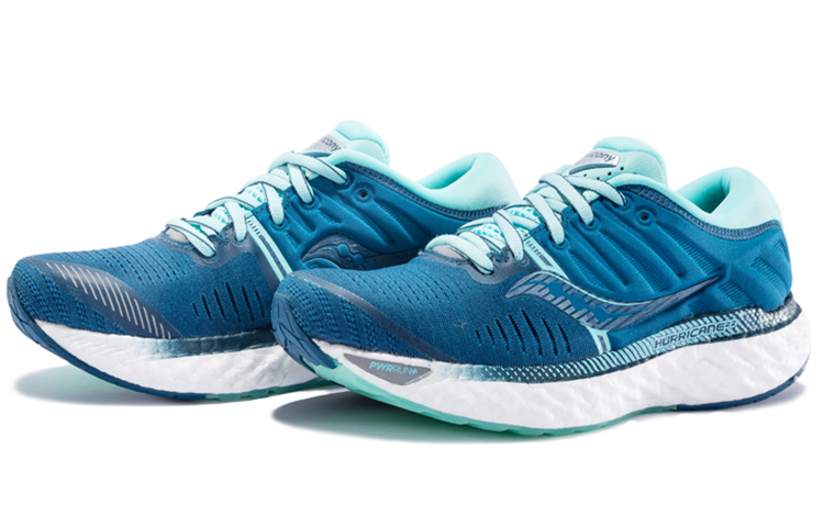 Saucony Hurricane Mesh Cushioning Slip Resistant Lightweight Low top Running Shoes Women’s Blue