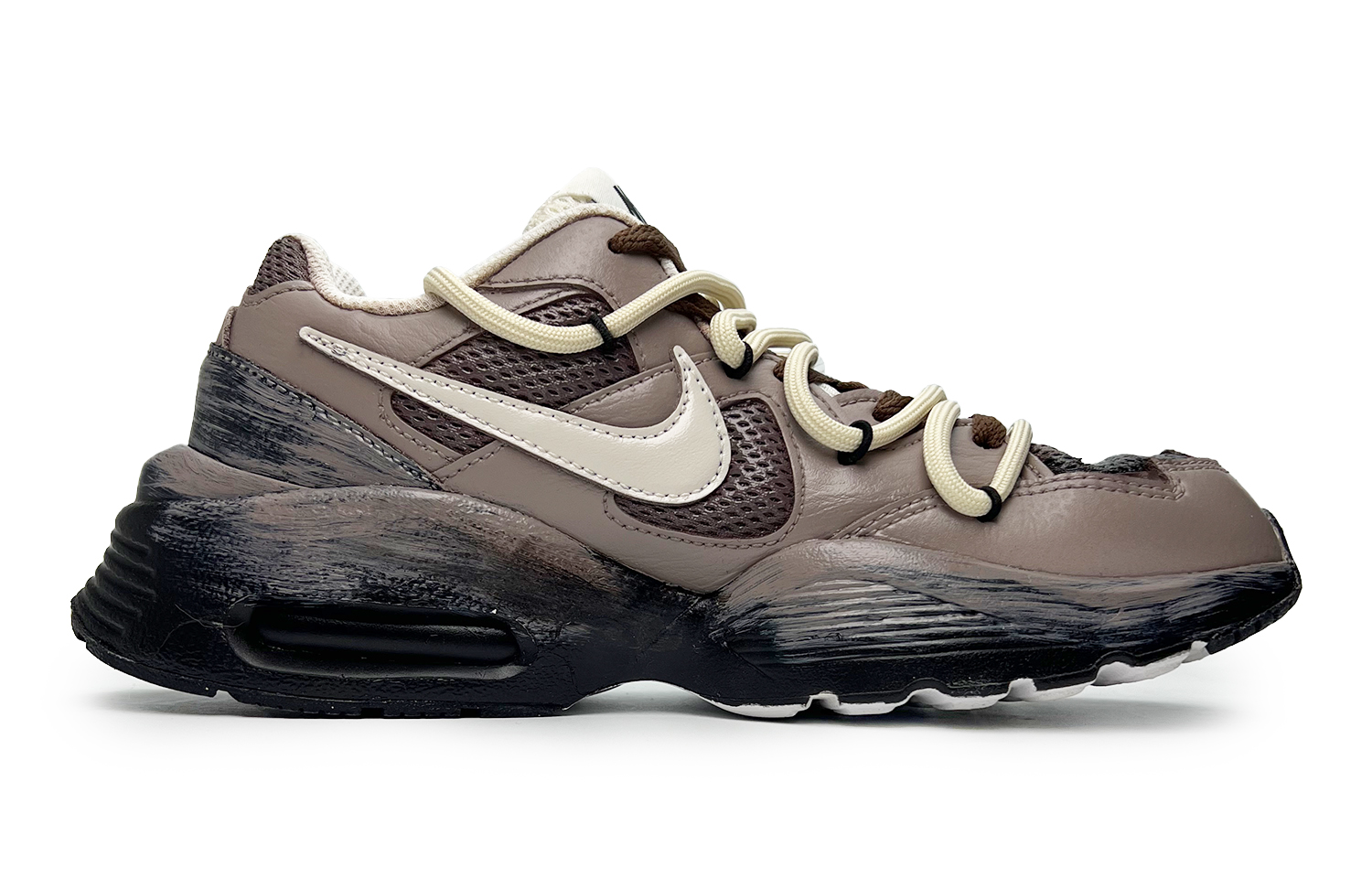 Nike Air Max Fusion Slip Resistant, Abrasion Resistant, Breathable Low top Running Shoes Women’s Black Brown