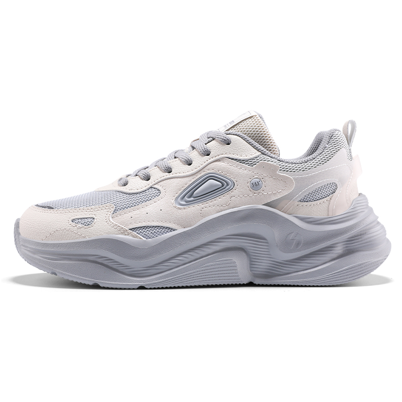 361° Cushioning Coverage Lightweight Low top Casual Running Shoes Women’s Beige Gray