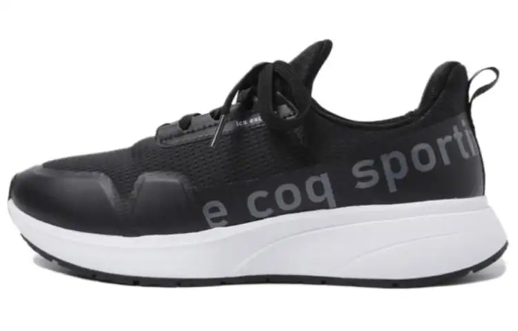 Le Coq Sportif Comfortable And Lightweight Cushioning, Wear Resistant Low top Running Shoes Unisex Black