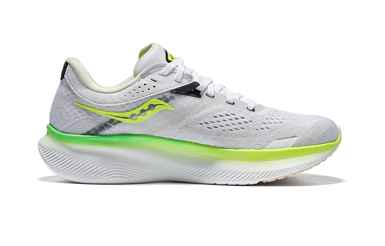 Saucony Ride 16 Slip Resistant Low top Training Running Shoes Women’s White Green