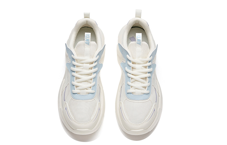 ANTA Running Shoes Women’s Low Top Ivory White/Light Blue/Poplar Catkin Purple