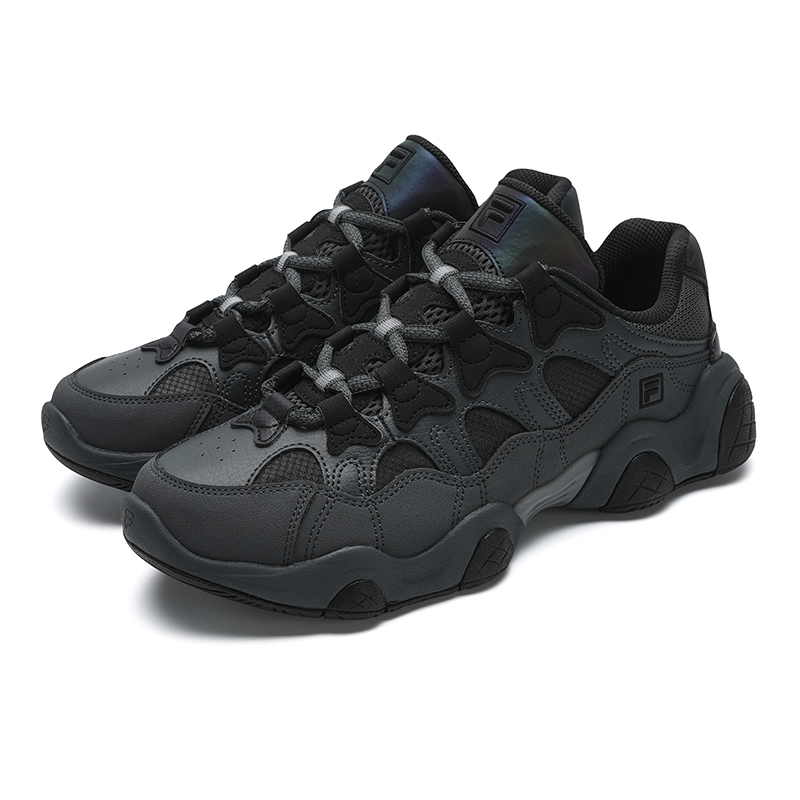 FILA Breathable Balance Rebound Low top Running Shoes Men’s Shadow Black Gray/Black