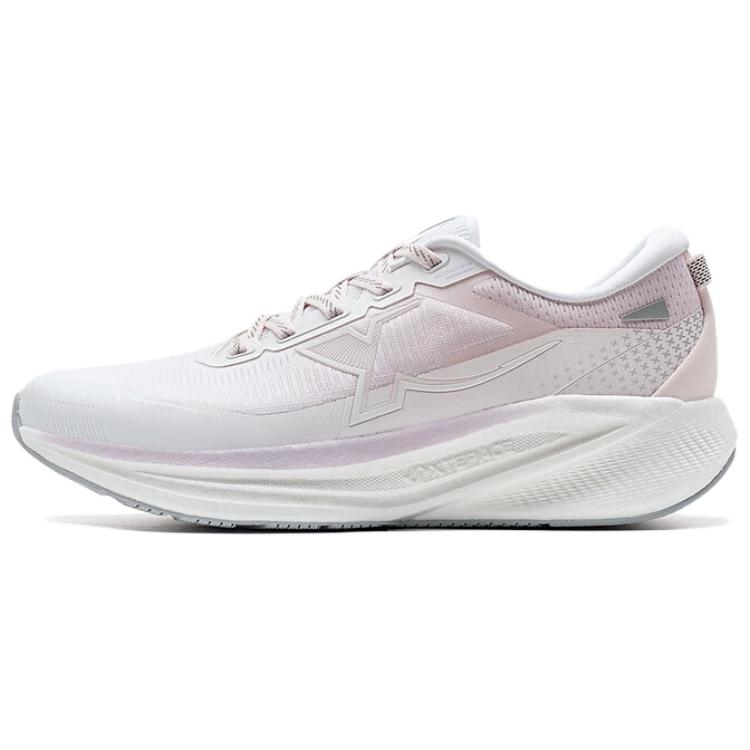 XTEP Cushioning Slip Resistant Abrasion Resistant Low top Running Shoes Women’s White Pink