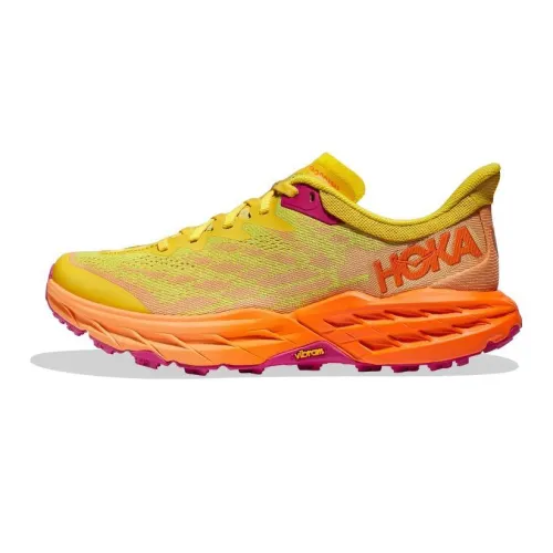 HOKA ONE ONE Speedgoat 5 Cushioning Slip Resistant Abrasion Resistant Low top Running Shoes Women's Orange Red