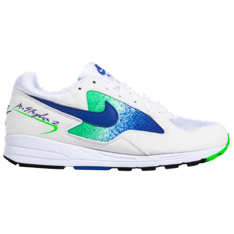 Кроссовки Nike Air Force 2 'Hyper Royal' (бело-сине-зеленые) — фото 2
