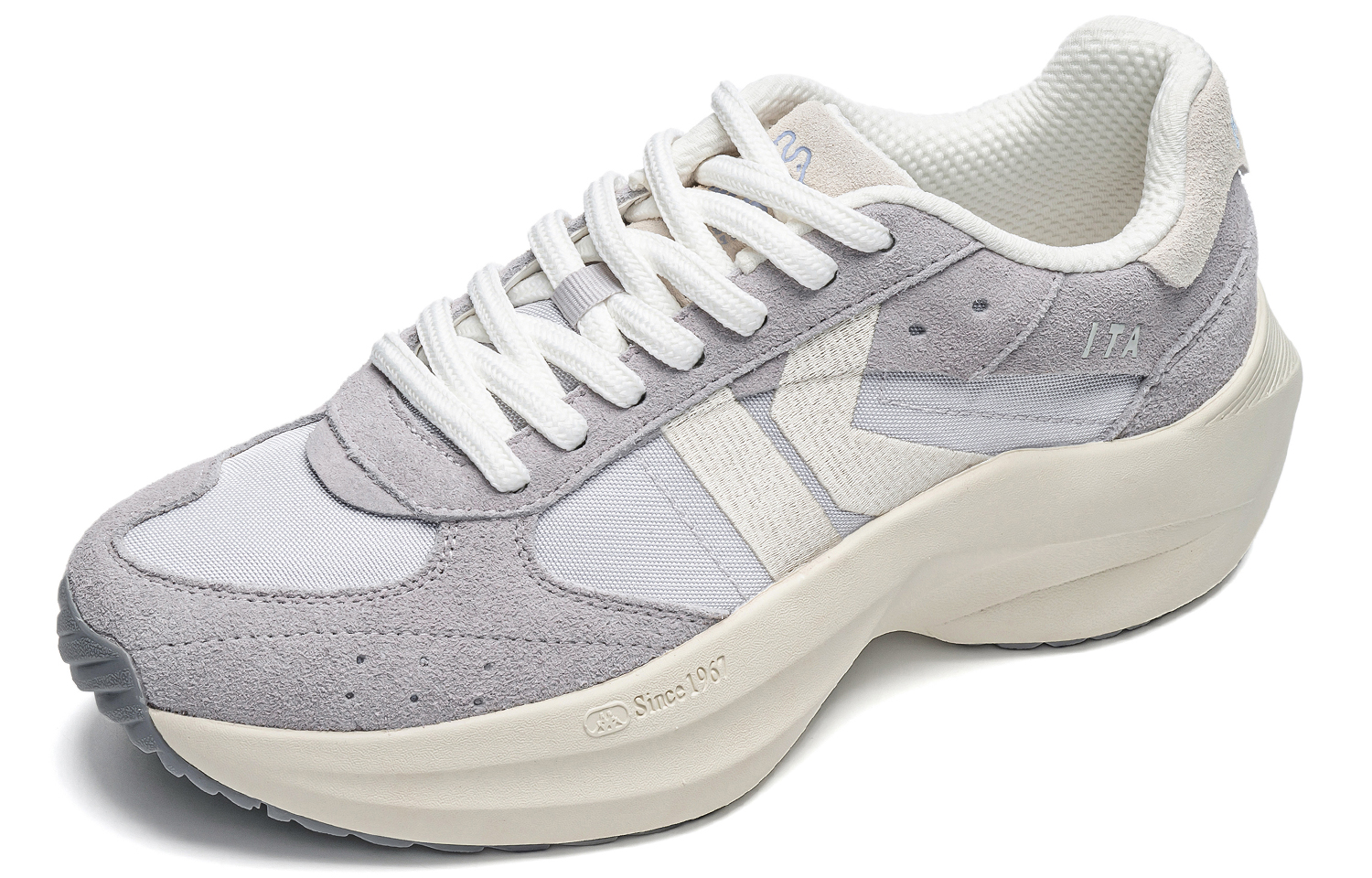 Kappa Slip Resistant Abrasion Resistant Low top Casual Running Shoes Unisex Tranquil Gray