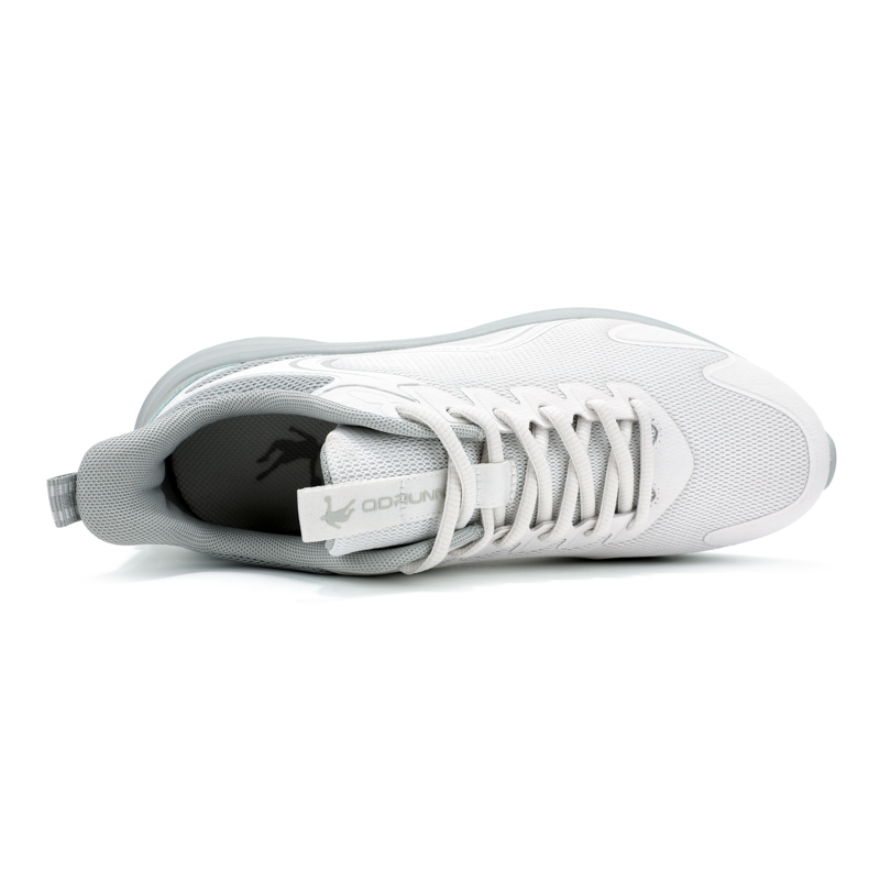 QIAODAN Cushioning, Slip Resistant, And Abrasion Resistant Low Top Running Shoes Men’s White Gray Green