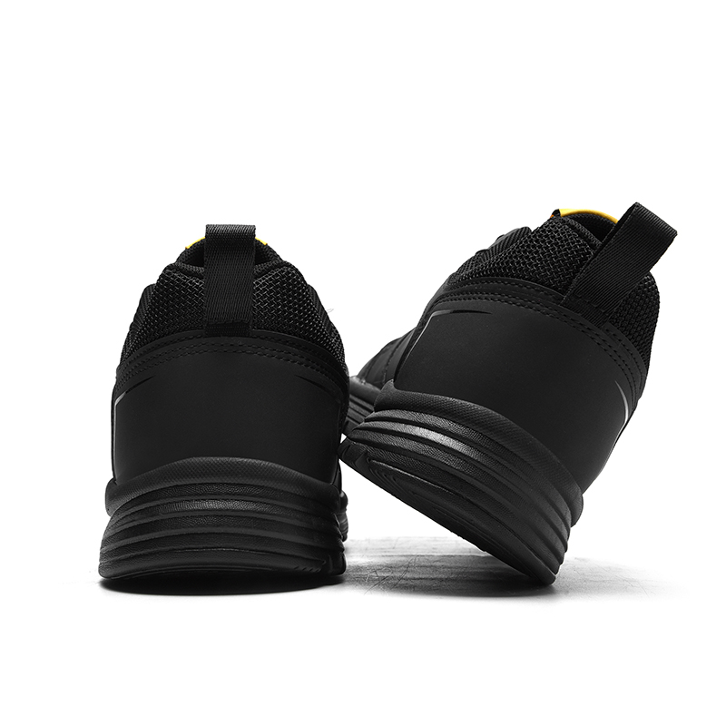 K bird Comfortable Cushioning Slip Resistant Waterproof Low top Running Shoes Men’s Black Gold