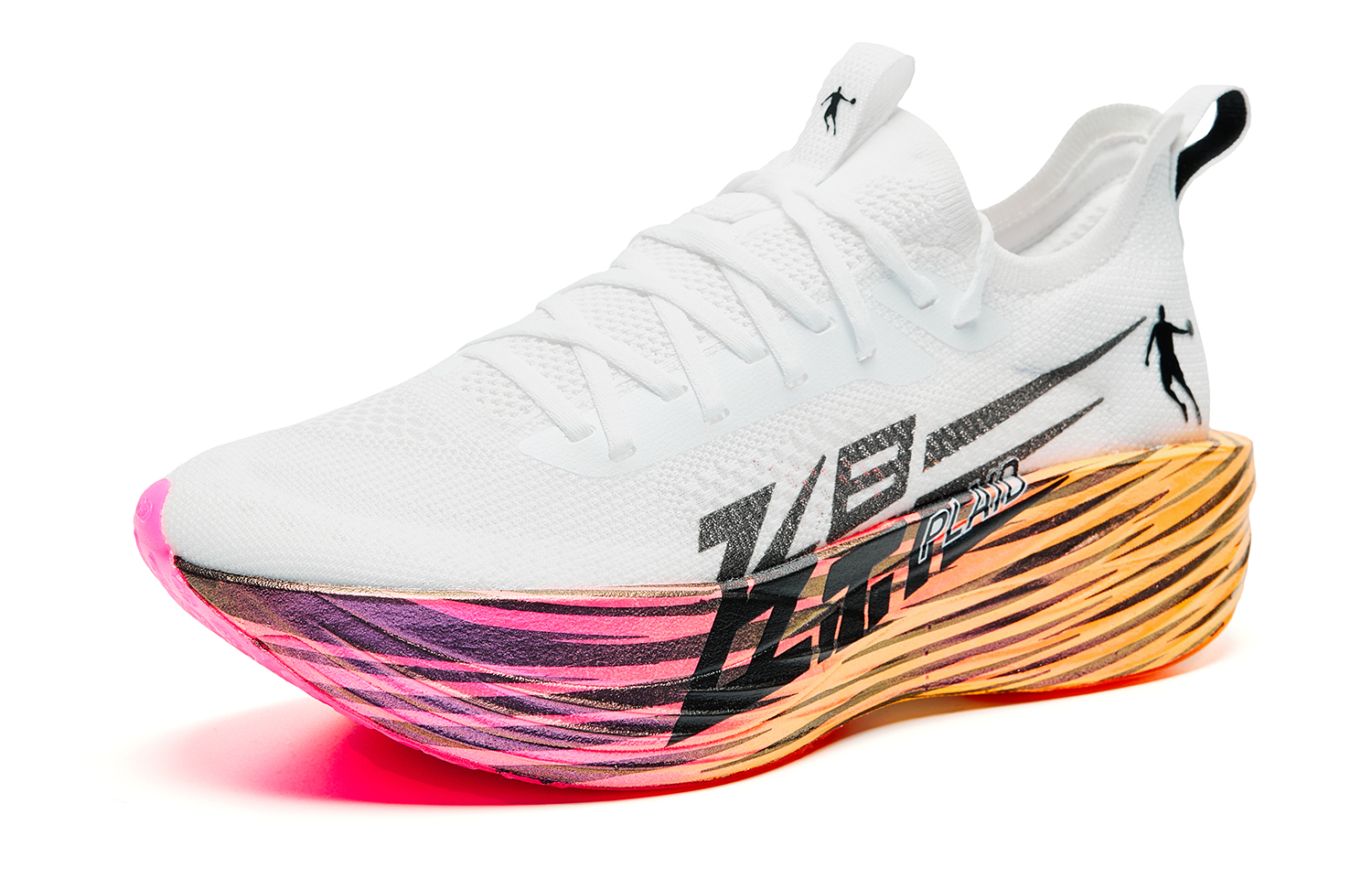 QIAODAN Feiying Plaid 1.5 Running Shoes Women’s Low Top Jordan White Neon Pink