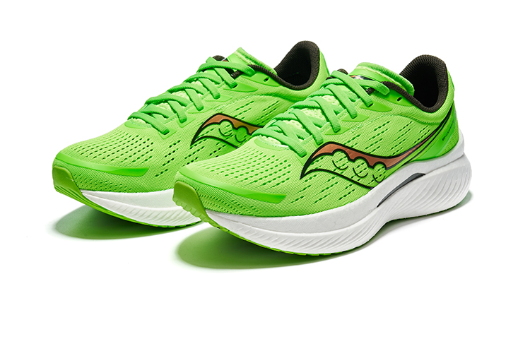 Saucony Cushioning Breathable Low top Carbon Plate Retro Running Shoes Men’s Green Gold